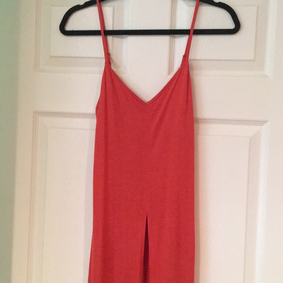 Guess orange long front slit tank top - Picture 2 of 3